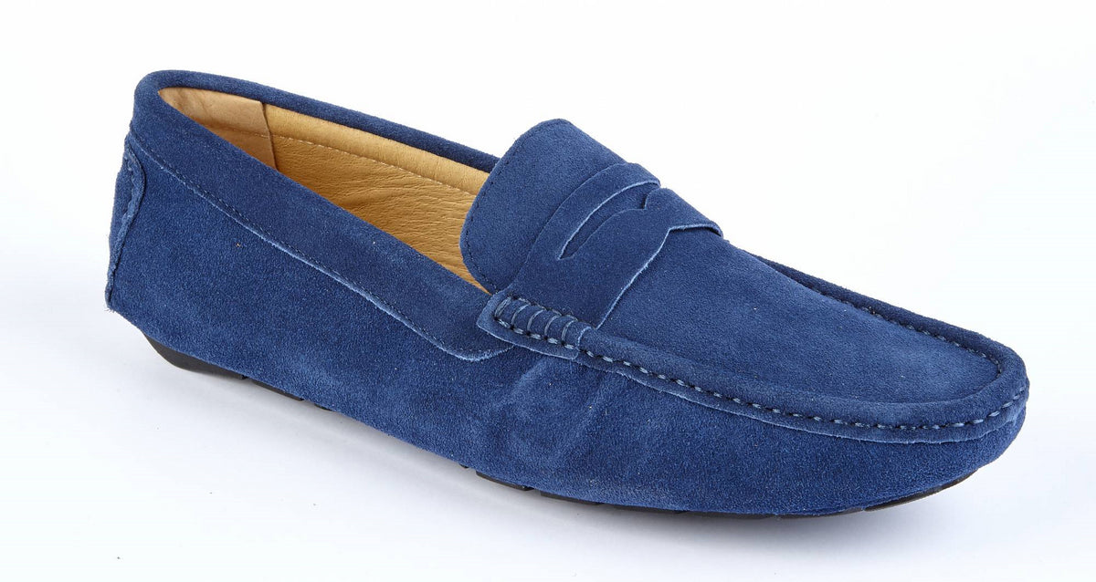 Mens blue 2025 driving loafers