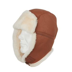 CHAPEAU DE TRAPPEUR EN PEAU DE MOUTON POUR HOMME