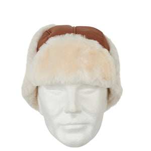 CHAPEAU DE TRAPPEUR EN PEAU DE MOUTON POUR HOMME