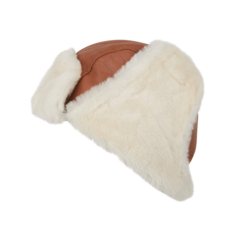 Womens Sheepskin Trapper Hat 100 Sheepskin Draper of Glastonbury