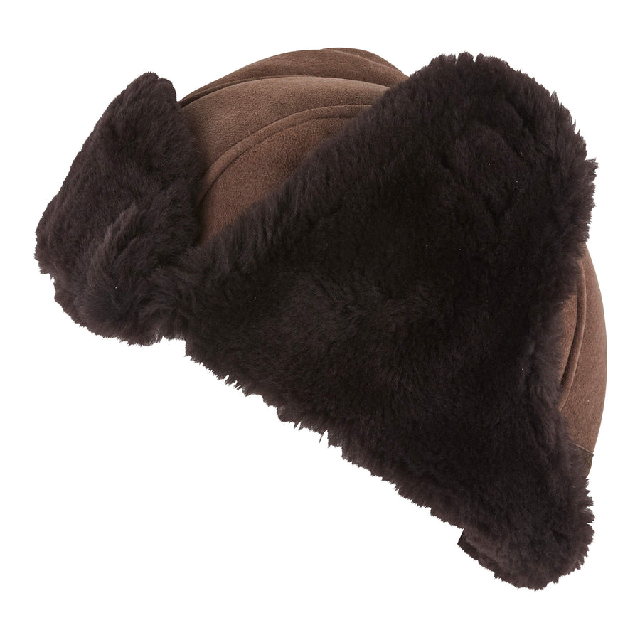 CHAPEAU DE TRAPPEUR EN PEAU DE MOUTON POUR HOMME