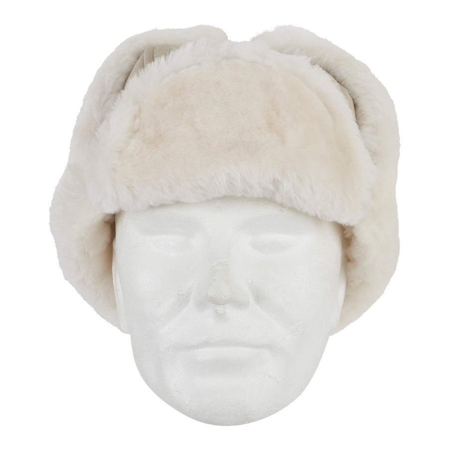 CHAPEAU DE TRAPPEUR EN PEAU DE MOUTON POUR HOMME