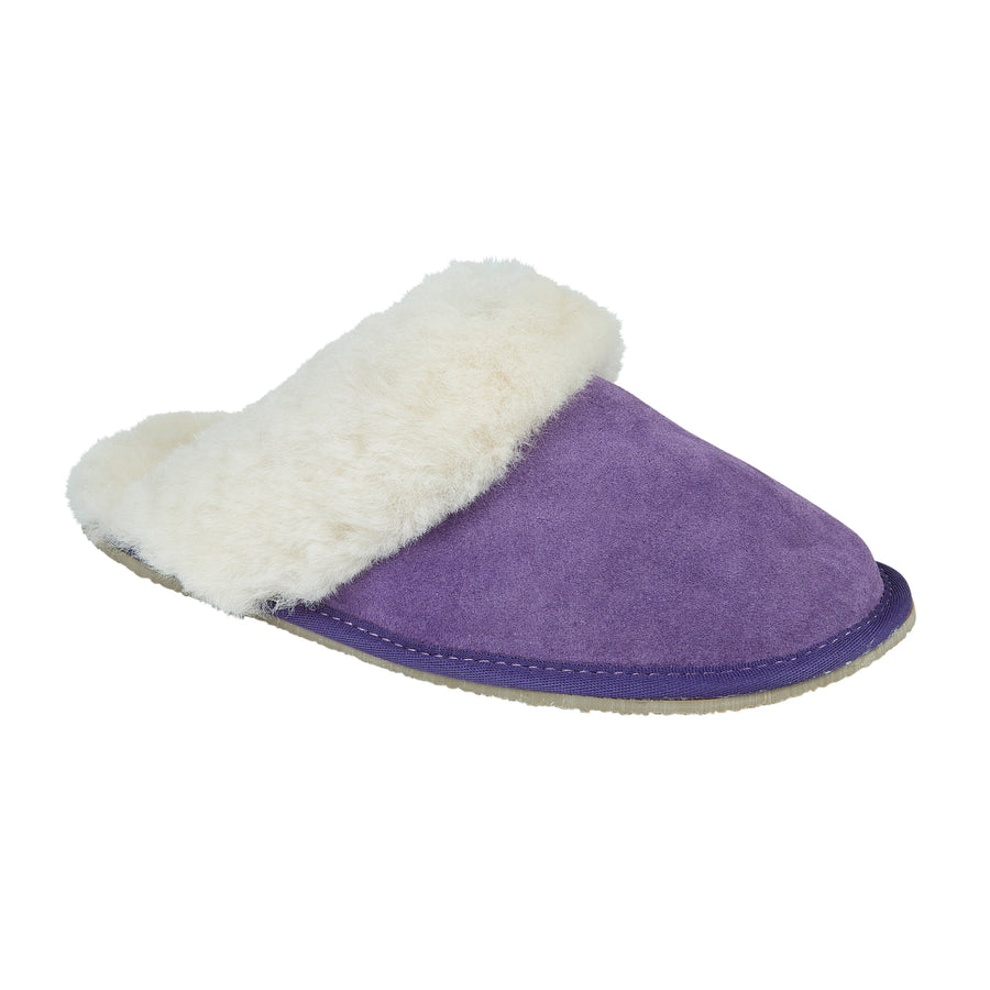 Lilly | Sheepskin Mules | Ladies Slippers | Spice, Grey | Drapers